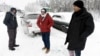Мигранты из Афганистана и Пакистана в районе пограничного пункта Салла на российско-финской границе