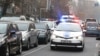Armenia -- A police car races through heavy traffic in Yerevan, November 27, 2019.